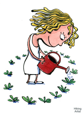 girl-watering-plants-illustration